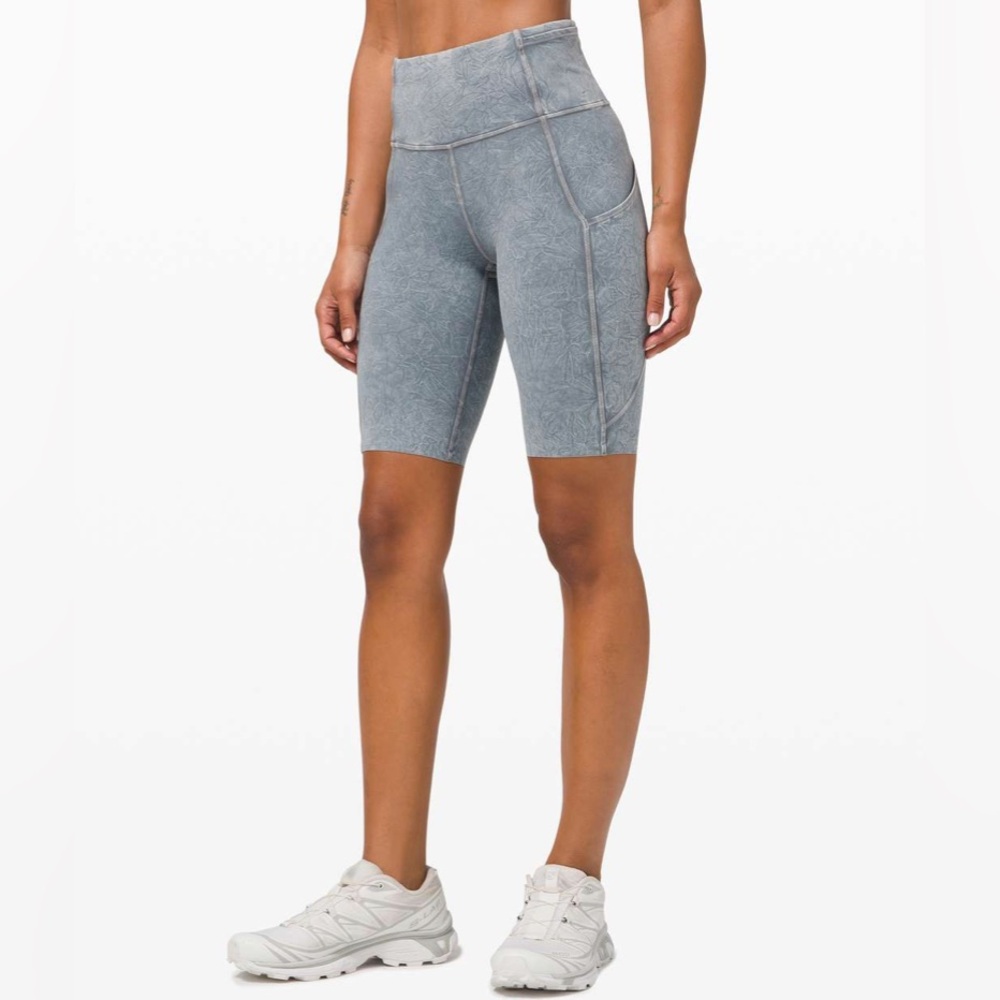 Lululemon Fast and Free Short 10” High Rise, Ice Dye Grey, 10